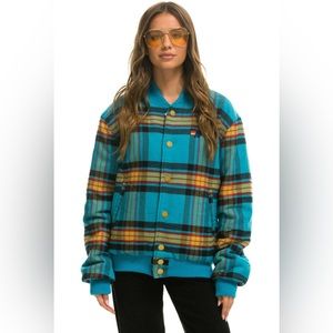 Aviator Nation Plaid Unisex Varsity Jacket